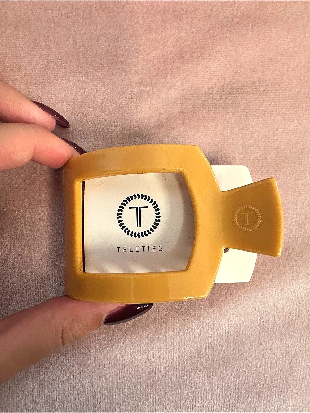 Teletie The Flat Clip, Reintwined Hair Tool Yellow & White